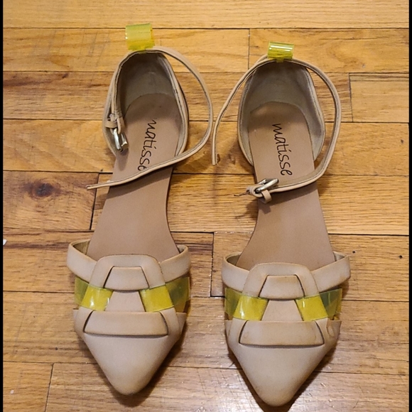 Matisse Shoes - Matisse Tan/ Neon Yellow Sandals